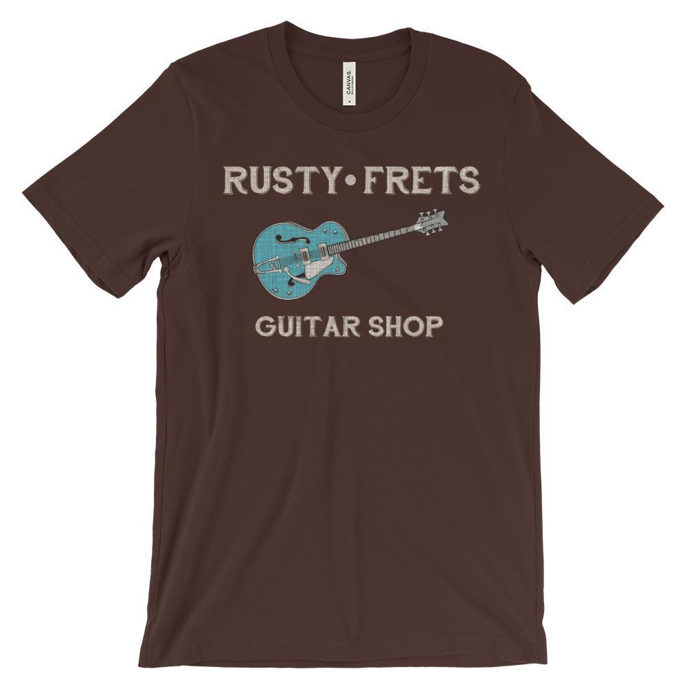 Rusty Frets Guitar Shop Brown / S Rusty Frets Rockabilly Guitar Shirt