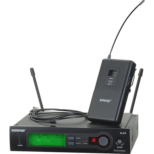Shure SLX14/93 Wireless Lavalier Clip-On Mic System with WL93 Omni-Directional Mic in G4 Band (470-494 MHz)