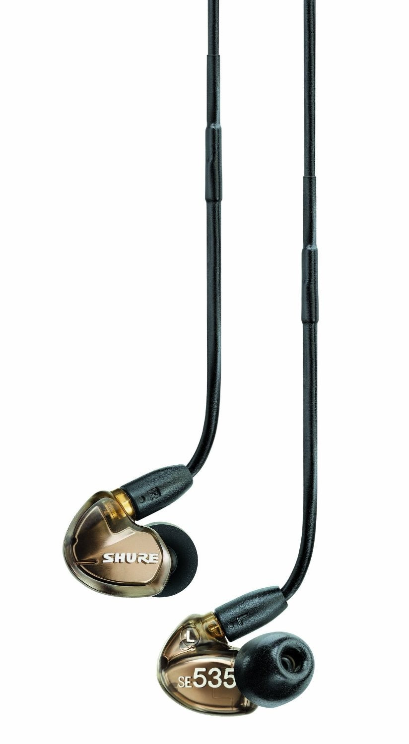 Shure SE535-V Sound Isolating Triple Driver Earphones with Detachable Cable (Metallic Bronze)