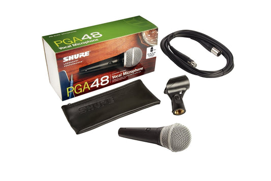 Shure PGA48-XLR Cardioid Dynamic Vocal Microphone with XLR-XLR Cable
