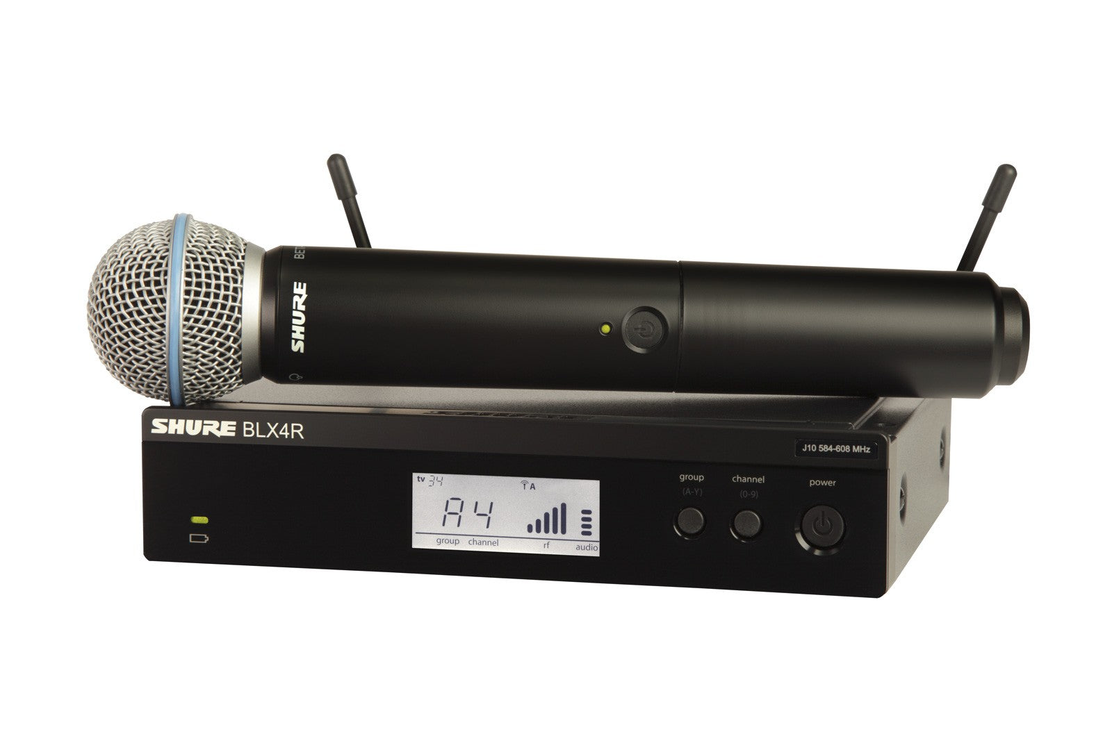 Shure BLX24R/B58 Handheld Wireless System - Band H10, 542-572MHz