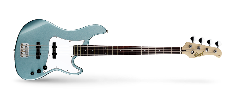 Cort GB Series GB54JJ 4-String Electric Bass Guitar, Sea Foam Pearl Green