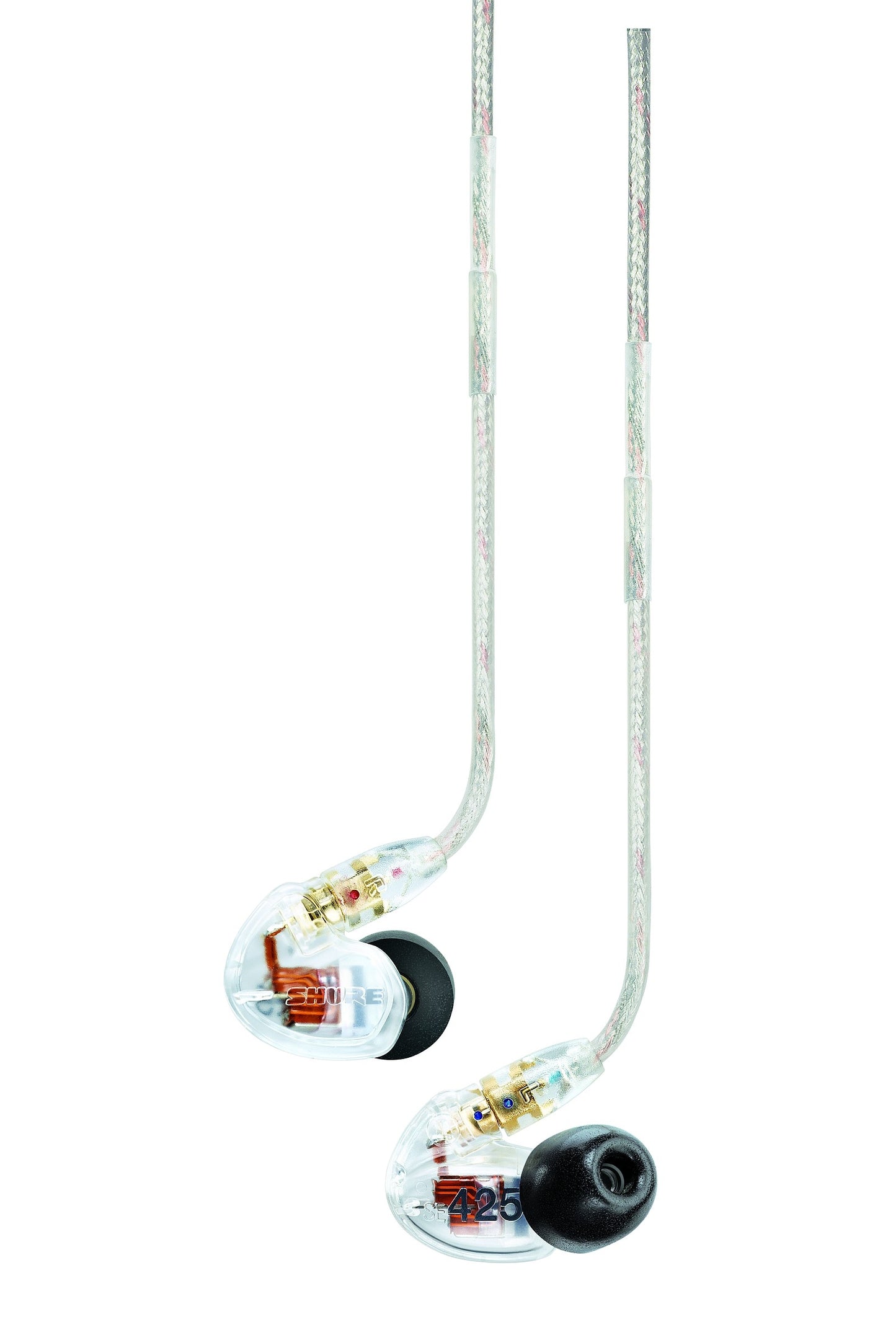 Shure SE425-CL Sound Isolating Dual Driver Earphone with Detachable Cable and Formable Wire (Clear)