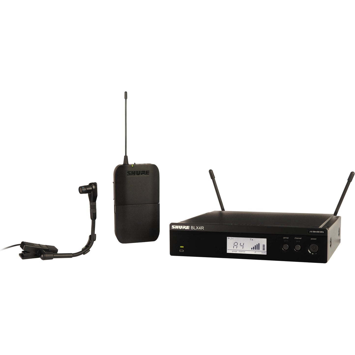 Shure BLX14R/B98-H9 Rackmountable Wireless Clip-On Horn Mic System