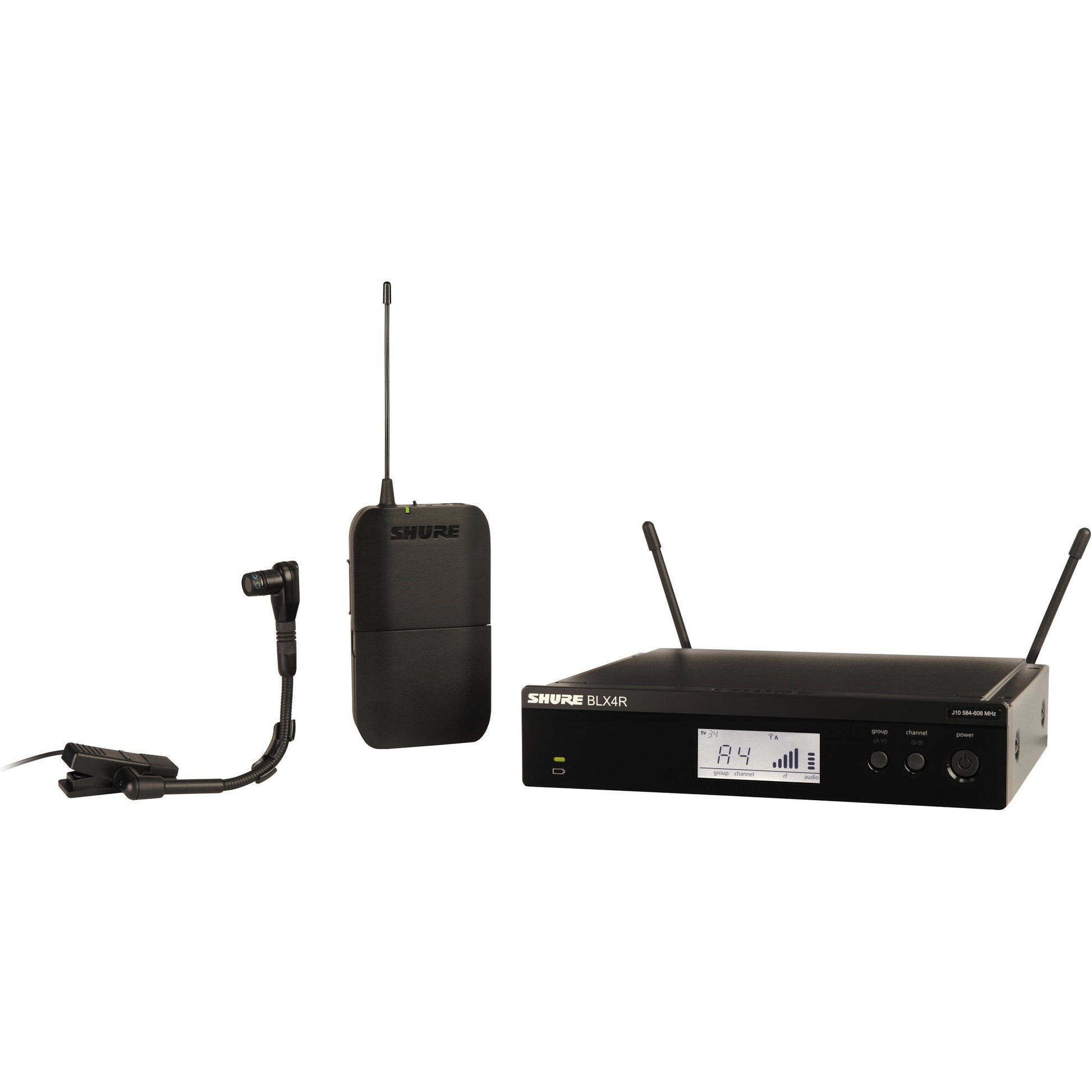 Shure BLX14R/B98-H9 Rackmountable Wireless Clip-On Horn Mic System