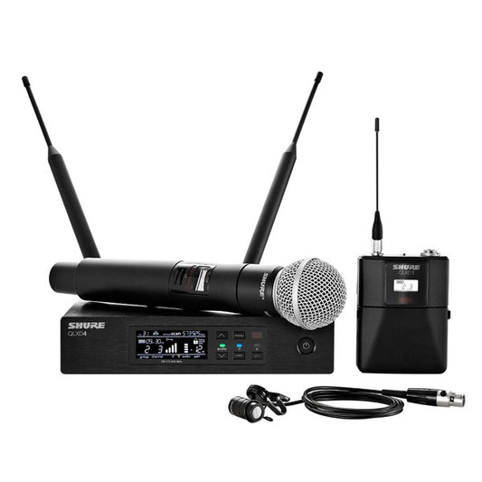 Shure QLXD124/85-G50 Bodypack and Vocal Combo System with WL185 and SM58®