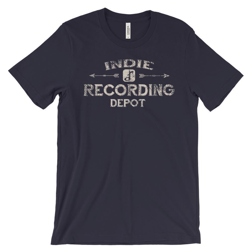 Rusty Frets Guitar Shop Navy / S Indie Recording Depot Vintage Shirt