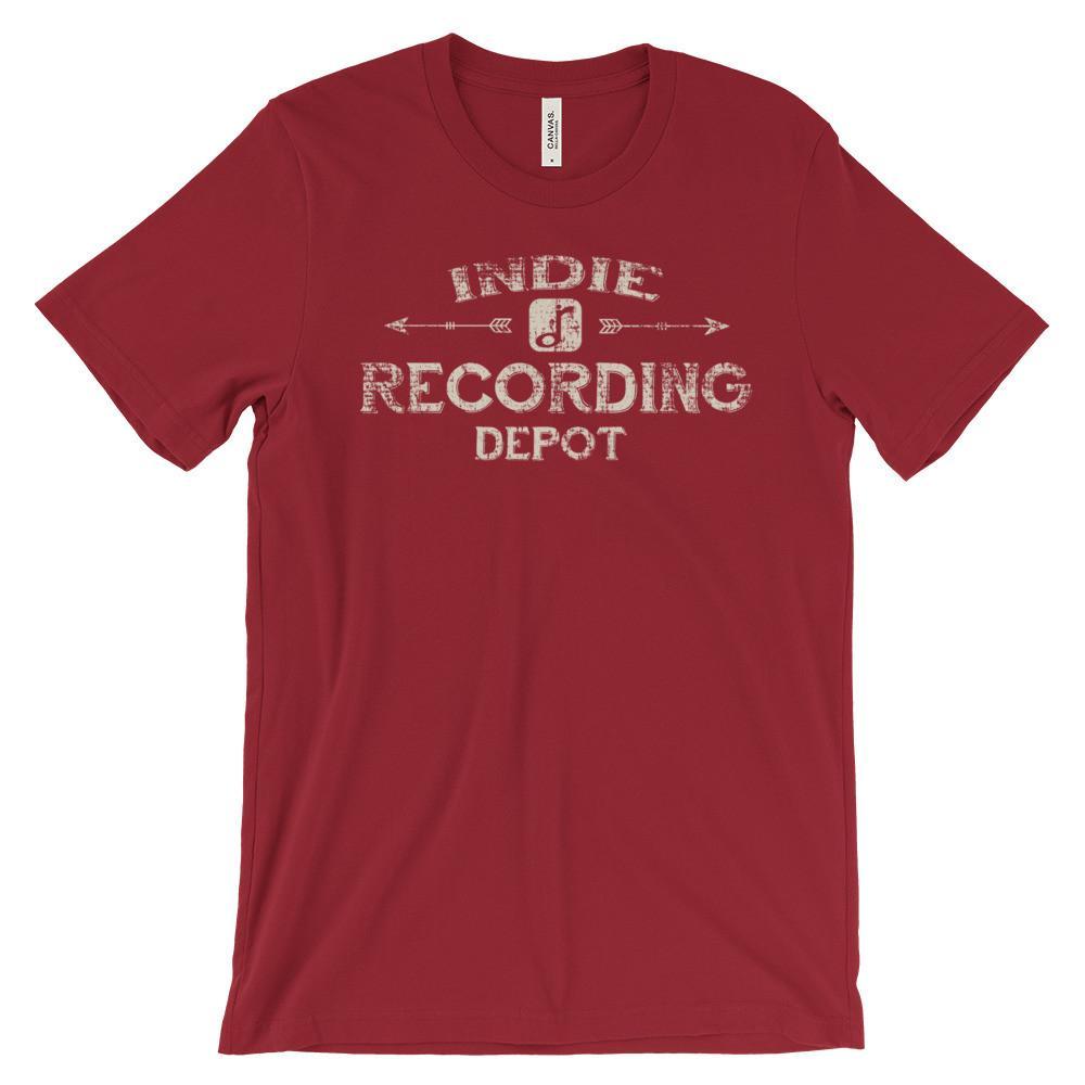 Rusty Frets Guitar Shop Red / S Indie Recording Depot Vintage Shirt