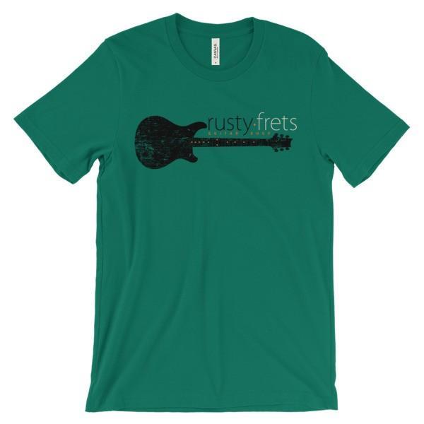 Rusty Frets Guitar Shop Kelly / S Rusty Frets Distressed Guitar Logo Shirt
