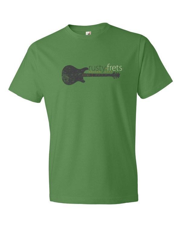 Rusty Frets Guitar Shop Green Apple / S Rusty Frets Distressed Guitar Logo Short sleeve t-shirt