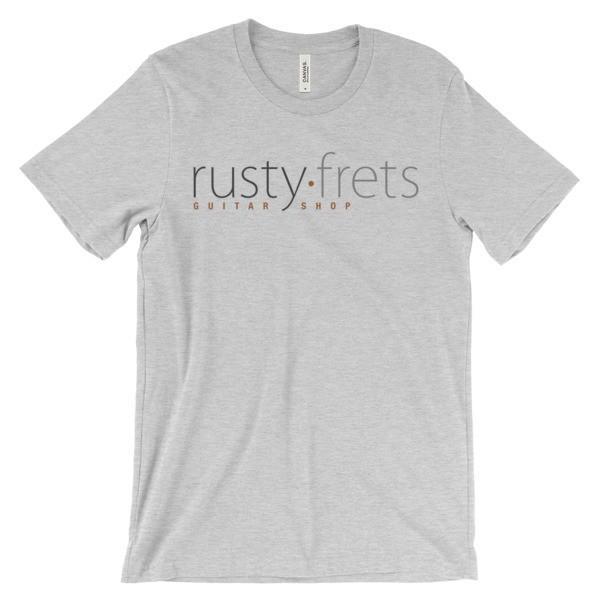 Rusty Frets Guitar Shop Athletic Heather / S Rusty Frets Logo Shirt