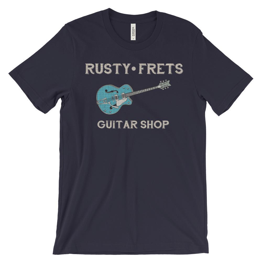 Rusty Frets Guitar Shop Navy / S Rusty Frets Rockabilly Guitar Shirt